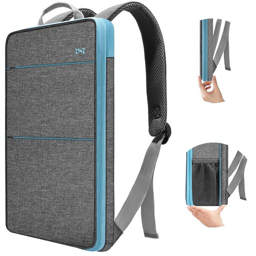 [ZINZ] 超薄 拡張可能 PCバックパック ビジネスリュック USB充電ポート 耐水性 スクール バックパック トラベル バックパック すべてのモデル MACBOOK AIR/PRO 13”-14” XPS 13 SURFACE 13.5”