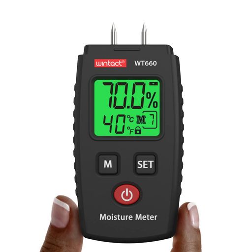 WintactPocket木製湿度計ピンタイプ水漏れ検知器デジタル湿度テスター木材壁石膏ボード紙レンガコンク..