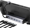 JSAUXドッキングステーションスチームデッキ対応6イン1スチームデッキドックHDMI2.04K@60HZギガビットイーサネットUSB-A3.0フルスピード充電...