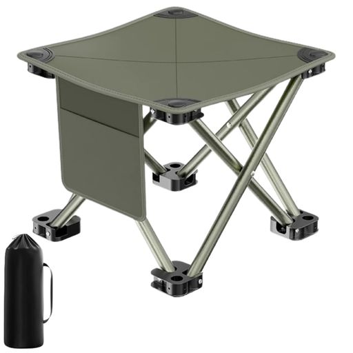 【PANDAMONO】折りたたみ椅子アウトドアチェアコンパクトイスキャンプ椅子折り畳み軽量持ち運び簡易折りたたみチェア収納バッグ付き(グリーン)