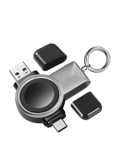 AORRIKI 2 IN 1 FOR APPLE WATCH用 充電器 USB-C と USB-A アップルウォッチ 充電器 ケーブル不要 磁気充電 無線充電器 ポータブル 持ち運び便利 ワイヤレス 急速充電器 APPLE WATCH SERIES 9