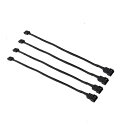 サムコスファン電源ケーブル用電源延長ケーブル4ピンPWM延長ケーブルコンピューターATX冷却ファン用延長ケーブルPCケースマザーボード4ピン.3ピンファン用4本...