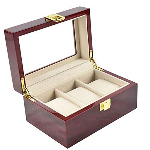 腕時計収納ケース3本用腕時計コレクションケース時計展示ボックスウォッチコレクションケース耐衝撃ガ..