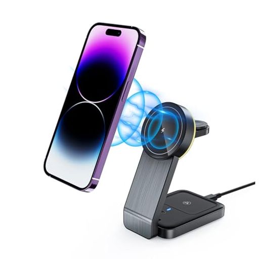 EISUIYI ワイヤレス充電器 マグネット式 3IN1充電スタンド MAGSAFE充電器 APPLE WATCH充電器 IPHONE 16/15/14/13/12/AIRPODS 2/3/4/PRO/APPLE WATCHに対応 置くだけ EISUIYI ワイヤレス充電器 マグネット式 3IN1充電スタンド MAGSAFE充電器 APPLE WATCH充電器 IPHONE 16/15/14/13/12/AIRPODS 2/3/4/PRO/APPLE WATCHに対応 置くだけ
