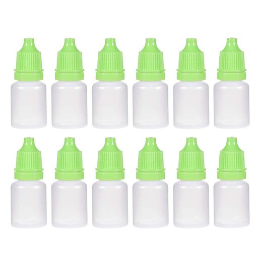OFOWIN24個ドロップボトルプラスチック5ml半透明タイプ安全キャップ付きグリーン液体貯蔵用ボトル目薬スポイト瓶携帯便利実験道具エッセンシャルオイル容器グルーオイル水絵具工芸品ア…