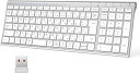 ICLEVERキーボードワイヤレスキーボード無線キーボードワイヤレスUSB充電式JIS基準日本語配列薄型キーボードテンキー付きコンパクトキーボード静音2.4G(レシーバー付属)フルキーボードパ…