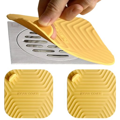 シャワー排水カバー浴槽ストッパー、2個下水道防臭マット消臭排水プラグキッチン、バスルーム、ランド..
