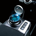 槌屋ヤック(TsuchiyaYac)車内用品アッシュトレイ光る灰皿3ブルーLEDシルバー/ブラック18x12x8cmPZ-630