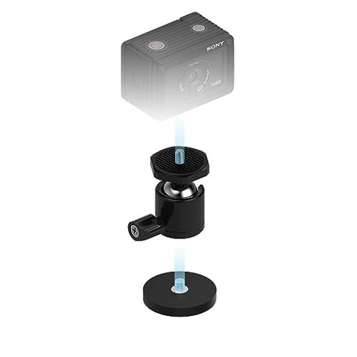 SABRENTアクションカム・小型カメラ用ラバーコーティングマグネットマウント360度回転可能・43mm(CS-MG43)