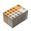 YPC日本製ブロック大きいブロック子供おもちゃ知育レンブロックキッズソフト70個セットホワイトxベージュ