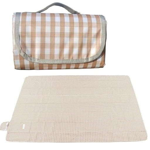 ピクニックマットポータブルレジャーシート折り畳み可能洗濯機で洗える超軽量防水大判140x145cm海辺旅..