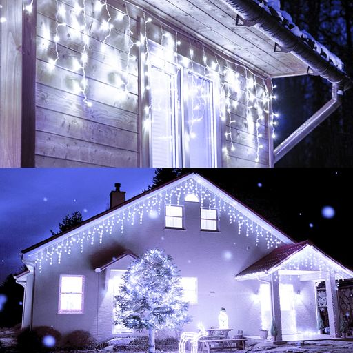 Dalugo LED イルミネーションライト つららライト 屋外 防水 ストリングライト 200球 6.5M 複数連結可能 ツララ イルミネーション