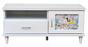アルファタカバサンリオハローキティキティちゃんテレビ台幅100CMテレビボードTV台TVボード収納完成品白ホワイト日本製国産ローボードキャンバス100テレビボード(ハローキティ)(3)