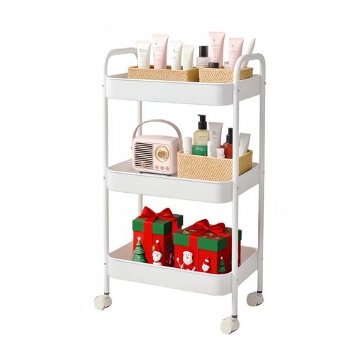 Ufriandzキッチンワゴン3階建て、4つのサスペンション装置を備えた移動実用カートは、キッチン、寝室、..