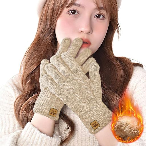 [SIVAN]手袋レディース防寒【360度防寒保温・厚裏起毛38°C恒温・革新的な柔らかさ・タッチパネル対応】厚手高い伸縮性タッチパネル耐摩耗性ニット手袋防寒手袋防寒グローブ自転車通勤通…