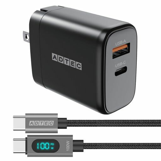 ɥƥåPDŴ65W2ݡȡUSB-C+USB-AۡPD3.0/GAN(ⲽꥦ)ۥޡȥ˥LEDɽEMARKE...