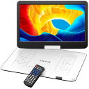 【新機種】 ASUTAS ポータブルDVDプレーヤー 17.9型 液晶 14インチ超大画面 内蔵ダブルスピーカー 5000MAH大容量充電式バッテリー 6時間連続再生 折りたたみ 高耐久性 270°回転 車載 操作簡単 USB SDカード対応 AV入出力(2)