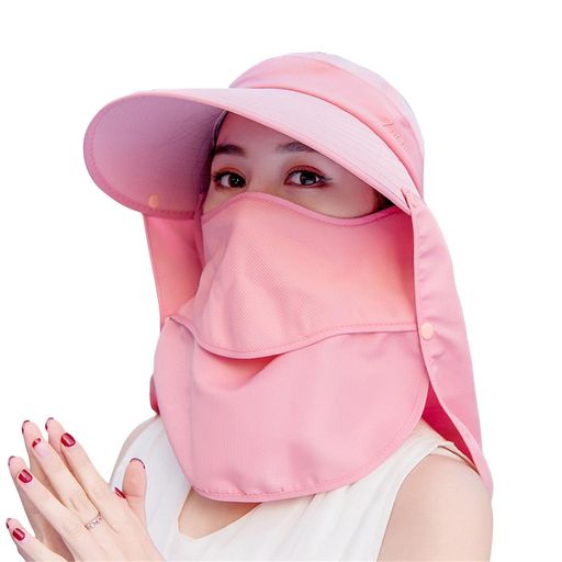 [JOMAE-Shop]ガーデニング帽子農園帽サンバイザーUVカットつば広折りたたみ紫外線対策日よけ首ガードお..