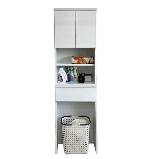 アルファタカバランドリー収納収納棚洗面所用キャビネット木製すき間薄型奥行30幅45cmアルト洗濯機横収納ラックスリムランドリーチェスト大川家具ハイタイプ【2個口】奥行30センチ収納…