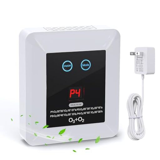 WUOAUMオゾン発生器脱臭機空気清浄機小型200mg/h500万マイナスイオン発生器人体無害強力消臭フィルター不要静音家庭用オゾン脱臭機トイレ/浴室/キッチン日本語説明書付き