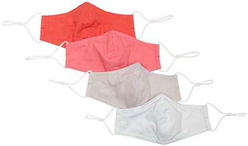 QualityDurables(クオリティデュラブルズ)4枚パックユニセックス大人用再利用可能織物フェースカバー