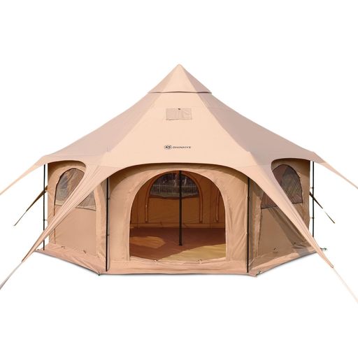 ShinHye ベルテント 5m TC ポリコットン キャンプテント 大型 6~10人用 耐水圧3000mm 防水 防風 通気性 防虫 簡単設営 煙突穴付き 収納袋付き 4シーズン ファミリーキャンプ アウトドア キャンピ…