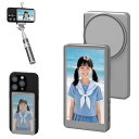 JEVDESiPhone用自撮りモニターiphoneモニター4K1080P輝度調整可能スマホの外カメラ画面ミラーリング可能な磁気式ディスプレイ、Bluetooth撮影ボタン付き自撮りVlogモニター内蔵マグネット式ワイ…
