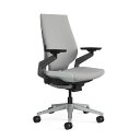 スチールケース(Steelcase)Gestureジェスチャーオフィス/ゲーミングチェアNickel5S24姿勢をサポートし疲れにくいアームの自由度が高い作業効率アップ360°アームメーカー組立完成品88Dx88Wx112Hcm