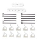 ESBAETケーブルホルダー2個ケーブル結束バンド10個ケーブルクリップ10個コード収納配線整理セットコードルスリーブコードルタイ配線整理収納絡み防止ケーブルに...