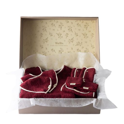 WELLISBABYALLINBOXBORDEAUX(スワドル・スモールビブ・ラージビブ・スリーパー・マミータオル・ダディータオル・スウェットパッド・ベビーキャリアカバーボルドー)(4)