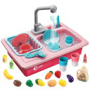 おままごとキッチンセットCUTESTONE37点セット食器洗い機おもちゃ水遊びおもちゃシンクおもちゃ循環出水温度で色が変わるカップお皿切る可能果物調味料ごっこ遊び知育玩具プレゼント誕…