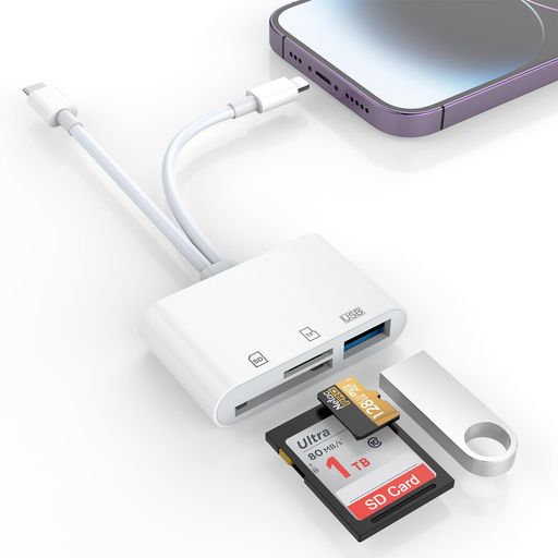 2025MFIǧڡSDɥ꡼3IN1IPHONE/TYPE-Cꥫɥ꡼USB/SD/TFѴץ0TGǽ...