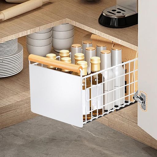 HARUMAKIシンク下引き出し式収納ラック水切りラック食器収納キッチンキャビネット用引き出し収納ラック..