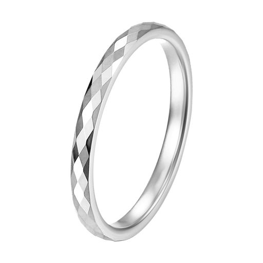 [FLONGO]レディースシンプル結婚プロミス指輪:重ね付けカップル婚約リングヒシガタモチーフカットタングステンジュエリー-バレンタインデーホワイトデー母の日誕生日ギフト日本サイズ16…