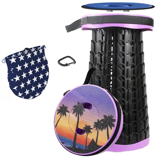 LOCYOP折り畳み椅子軽量コンパクトクッションつき伸縮式チェア高さは46cmまで調整可能耐荷重270kgおり..