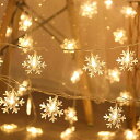 BQUELイルミネーションライト雪型LEDフェアリーライト6M40LED電池式LEDストリングライトクリスマスライト点滅ライト防水DIY壁飾りガーデンライトジュエリーライトワイヤーライト屋内・屋外…