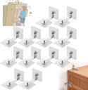 AmoreTempo【粘着がしっかり】家具転倒防止粘着マット12本セット耐震ストッパー貼り付け簡単固定L字金具6cm固定金具地震対策穴開け不要タンスメタルラック転倒防止防災用品本棚