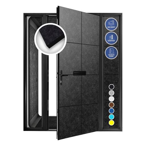 【20枚セット・厚さ2cm】30x30x2cmのブラックパネルを20枚セット。ドアや壁面に並べて設置しやすく、ホームスタジオ、オフィス、会議室、寝室などの音響対策に適しています。 【NRC0.85の吸音性能】中高周波帯(500~8000Hz)の音を吸収し、室内のエコー、反射音、残響音を軽減。会話や録音を聞き取りやすくし、落ち着いた音響環境づくりをサポートします。※効果は設置面積や室内環境により異なります。 【高密度24kg/m3・4層構造】吸音表面層、高密度ポリエステルフォーム、粘着層、剥離シートからなる4層構造。厚さ2cmのパネルが反射音や不要な響きを抑え、ドアや壁面の音響処理をサポートします。 【自己粘着式で簡単施工】裏面の剥離シートを剥がして貼るだけ。別途接着剤を用意する必要がなく、DIYでも手早く取り付けられます。施工前に設置面のほこり、油分、水分を取り除き、平らで乾燥した面にしっかり圧着してください。 【幅広い用途・難燃仕様】レコーディングスタジオ、バンドルーム、ホテル、寮、オフィス、会議室、室内ドアなどに使用可能。