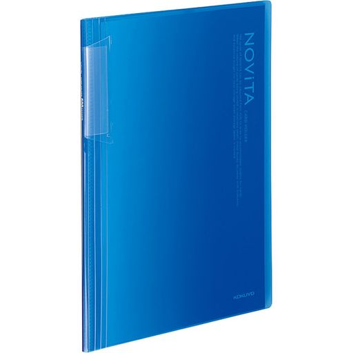 名刺・名カードストレージ 【寸法】11x244x307mm 【台紙枚数】30枚 【収容数】600名 種類:単品 収容枚数に応じて背幅が変わる固定式のカードホルダーです。