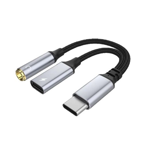 2in1 タイプC イヤホン変換 アダプタ 音質がはっきりしている 15W急速充電 充電し...