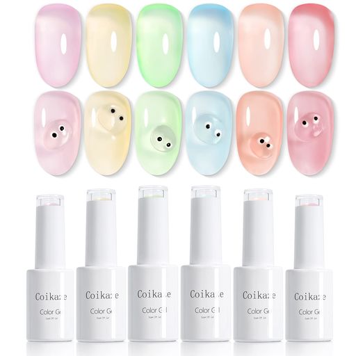 Coikazeクリアカラージェルジェルネイルクリアカラー透け感カラージェルネイルクリアジェルネイルネイルジェルネイルアートジェルカラーセットジェルネイル透明感U...