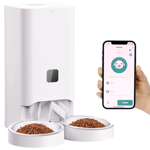 🐈【2WAYで一匹用🔄二匹用カンタンチェンジ】:2022年最新改良された自動給餌器です。本商品は玩飼養管理士の沢辺様が紹介されました。INS及びYOUTBEで多くの有名人が弊社の自動給餌器を使用しています。😀多頭用の場合はセパレートタイプに組み立てられます。一台で2匹分のご飯が出てくるから、省スペース&amp;お得!一匹用の場合は、シングルタイプに変えられます。 🐈【アプリを使って給餌管理!遠隔でも設定可能】:😀《自動給餌機能》でワンちゃん・ネコちゃんに毎日決まった時間、決まった量のフードを供給。お留守番の時も規則正しく食事管理できます。一度設定すれば、その後は毎回リピート自動給餌されます。😀《手動給餌機能》でいつでも”おやつ・ごほうび”8分音符 自動給餌設定時間以外にも、アプリの手動給餌ボタンを押すだけで、好きな時にワンちゃん・ネコちゃんへおやつ、ごほうびがあげられます。😀《給餌記録》でワンちゃん・ネコちゃんの健康管理アプリ内の給餌記録を見れば、日時、フード量、自動or手動の給餌データを確認できます。😀《遠隔操作》で留守中も給餌できる!😀またアプリを家族や友達と共有すれば、一緒にワンちゃん・ネコちゃんのお世話ができます。