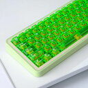 透明キーキャップ114キーチェリープロファイルPC素材YELLOWKEYCAPSSETチェリーMXスイッチのメカニカルキーボードに適合(BRIGHTGREEN)(2)
