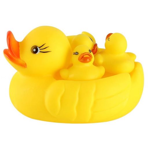 アヒルちゃん 水遊び ソフトダッキー 4個セット 黄色いアヒル 小さな ウキウキ 面白い 安全 音を出すことができ お風呂用