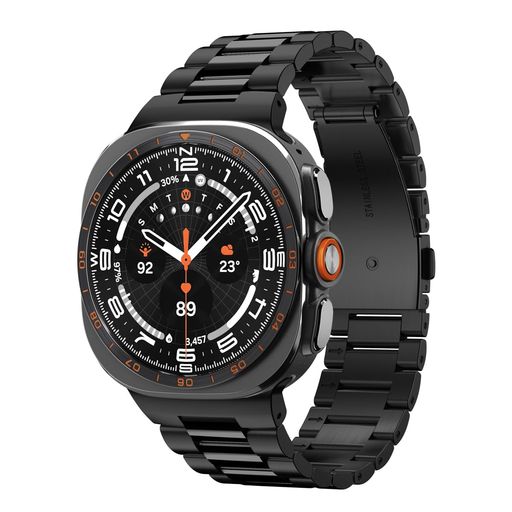 [Spigen] Galaxy Watch Ultra2/Ultra 47mm バンド 高級 耐久性 モダン・フィット316L (ブラック)