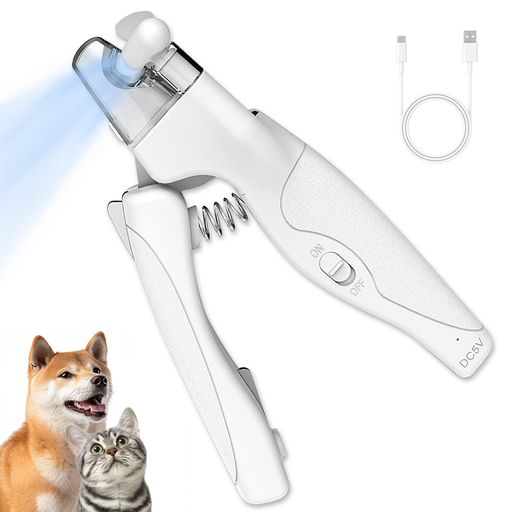 [COSOWO]ペット爪切り充電式犬猫爪切り高輝度LEDライト付き血線照らし出血防止爪収納カバー設計爪きり..