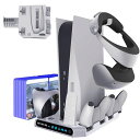 PSVR2用充電スタンド【新登場-6IN1】VR2コントローラー&PS5コントローラー対応充電台VR2コントローラー&PS5コントローラー対応冷却ファン付きPS...