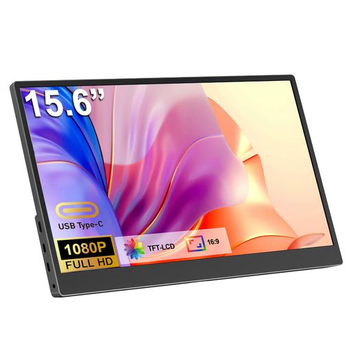 DOBIOSモバイルモニター15.6インチ1920X1080FHD60HZモバイルディスプレイ-ポータブルモニターゲームモニター1080P2024新型モニター持ち運び軽量薄型TYPE-C/MINIHDMI/スピーカー内蔵
