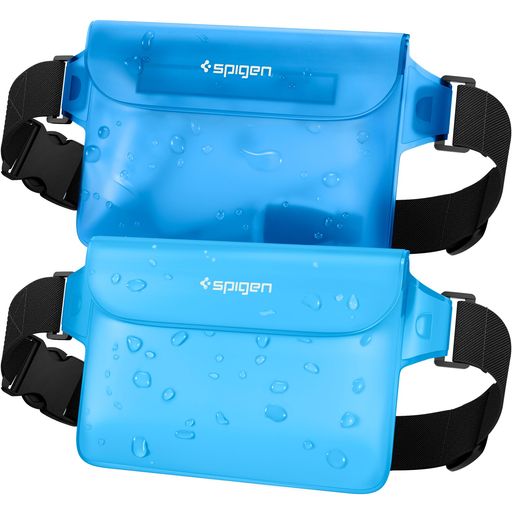 SPIGEN完全防水ウエストポーチ2枚セット小物IPX8認証海プール川旅行アウトドアスマホ収納可能三重チャックベルクロPVC大容量防水バッグA620AMP06020(シー・ブルー) SPIGEN完全防水ウエストポーチ2枚セット小物IPX8認証海プール川旅行アウトドアスマホ収納可能三重チャックベルクロPVC大容量防水バッグA620AMP06020(シー・ブルー)