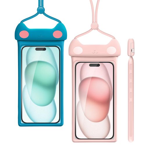 WELLHOUSE防水携帯電話ポーチ、IPHONE15141312PROMAXXSSAMSUNG、IPX83D携帯電話ドライバッグビーチエッセンシャル(ニャーピンク+ブルー、2パック7インチ) WELLHOUSE防水携帯電話ポーチ、IPHONE15141312PROMAXXSSAMSUNG、IPX83D携帯電話ドライバッグビーチエッセンシャル(ニャーピンク+ブルー、2パック7インチ)